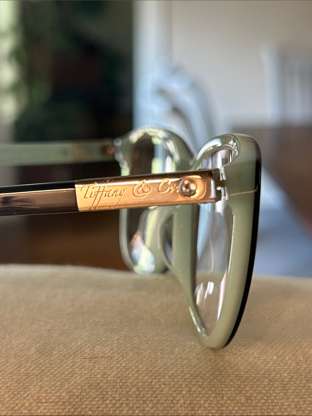 Tiffany & Co. Tiffany Blue and Black Cat Eye Glasses w Silver Logo (prescription